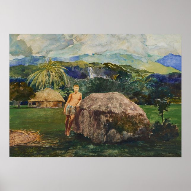 Affiche La Farge - Tombe du chef 1890 (Devant)