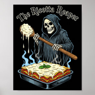 Affiche La Faucheuse de Ricotta, Lasagne d'Halloween itali