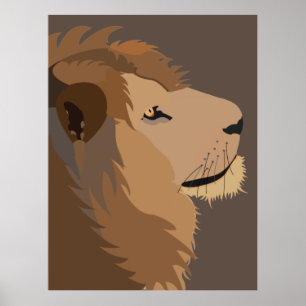 Affiche La Faune Animale Lion Roi De La Jungle