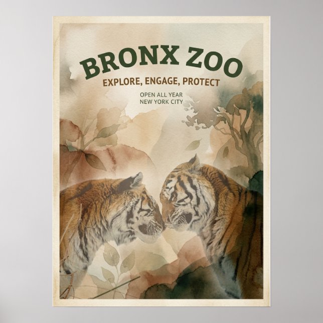 Affiche La faune du zoo du Bronx à New York (Devant)