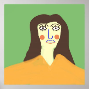 Affiche la femme art abstrait