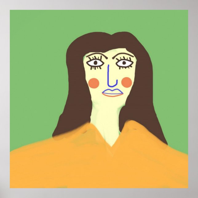 Affiche la femme art abstrait (Devant)