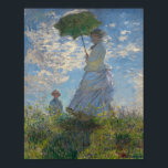 Affiche La Femme de Monet avec parasol<br><div class="desc">Chef-d'oeuvre de Claude Monet : La Femme de Monet avec parasol</div>