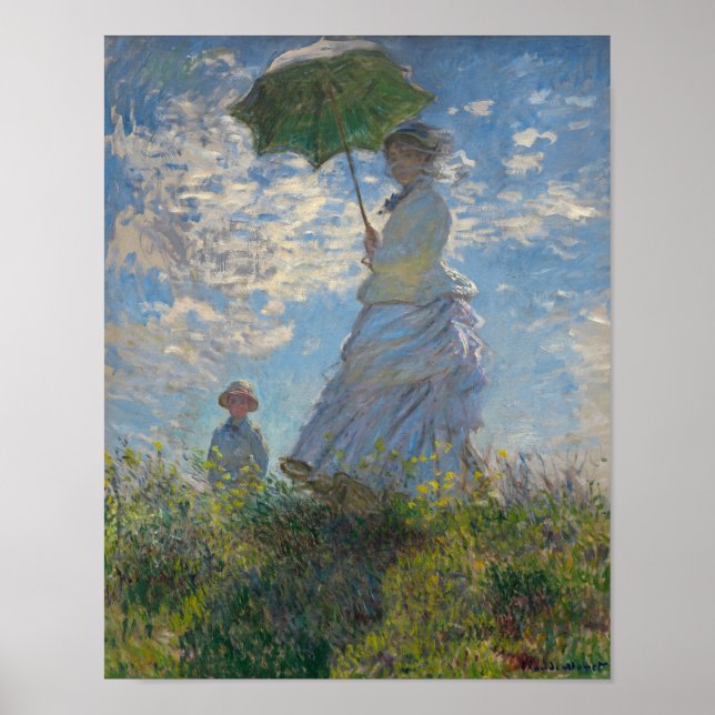 Affiche La Femme de Monet avec parasol (Devant)