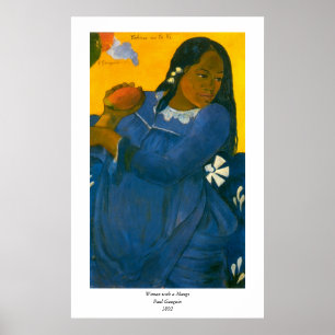 Affiche La femme de Paul Gauguin avec une mangue (1892)