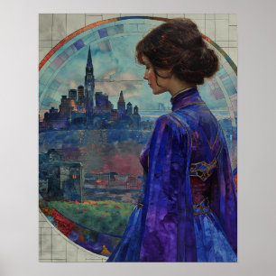 Affiche La femme en bleu