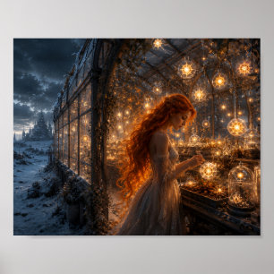 Affiche La femme qui fait pousser des étoiles dans une ser