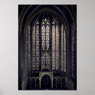 Affiche La fenêtre en verre teinté
