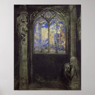 Affiche La fenêtre en verre teinté, 1904
