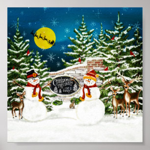 Affiche La ferme des arbres à neige