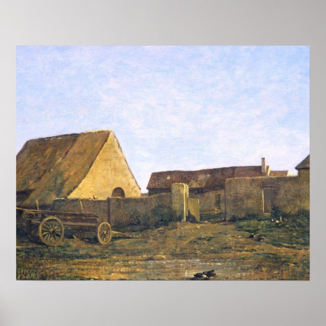 Affiche La ferme française par Charles-François Daubigny (Devant)
