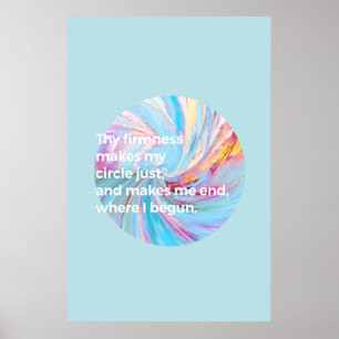 Affiche La fermeté - Turquoise