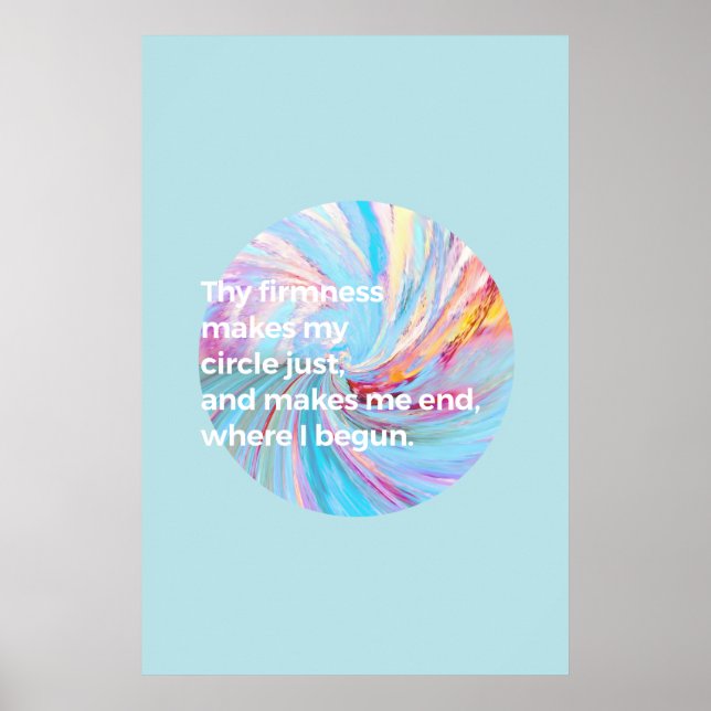 Affiche La fermeté - Turquoise (Devant)