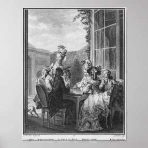 Affiche La fête blanche, gravée par Jean Dambrun 1783