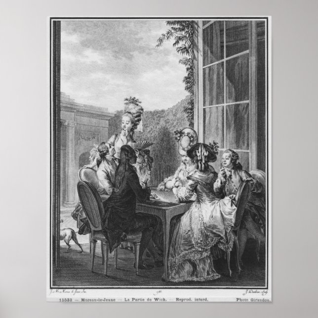 Affiche La fête blanche, gravée par Jean Dambrun 1783 (Devant)