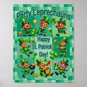 Affiche La fête de la Saint-Patrick Adorables "Lutins de f
