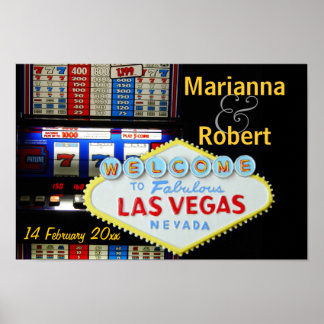 Affiche La fête de Las Vegas personnalisée est ici