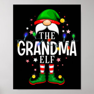 Affiche La fête de pyjama de Noël de la famille de la gran