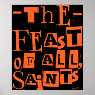 Affiche La Fête de tous les Saints Catholiques La Toussain