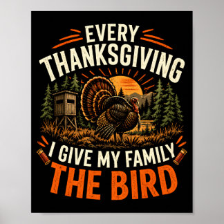 Affiche La fête des pères de thanksgiving donne à la famil