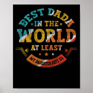 Affiche La fête des pères Meilleur papa du monde dit la fi