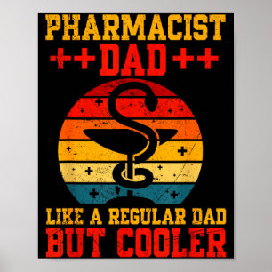 Affiche La fête des pères pharmacien papa comme papa régul