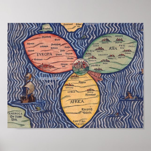 AFFICHE LA FEUILLE DE CLOVER DE BUNTING DE JÉRUSALEM (1581 (Devant)