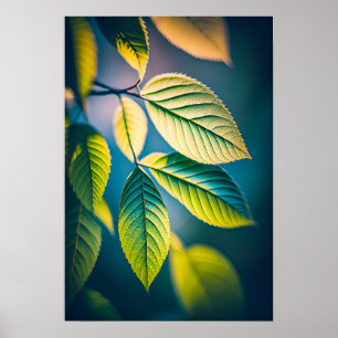 Affiche La Feuille Verte Calme Nature Tranquille Saison Pa