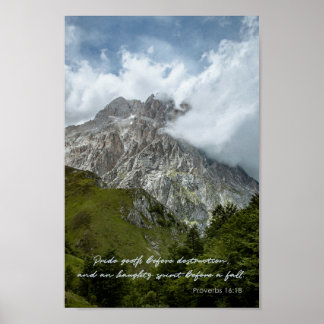 Affiche La fierté se fait avant la destruction Proverbes C