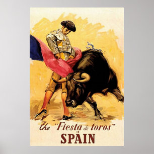 Affiche La Fiesta De Toros En Espagne
