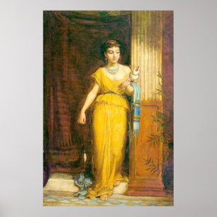 Affiche La Fileuse, par John William Waterhouse, 1874