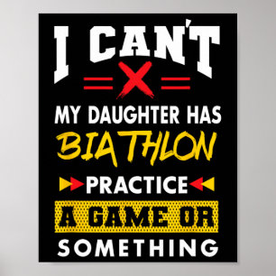 Affiche La fille a le biathlon pratique Funny Parents Humo