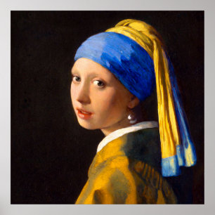 Affiche La Fille au collier de perles de Johannes Vermeer