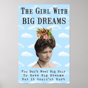 Affiche La fille avec le grand collage de rêves (et grand