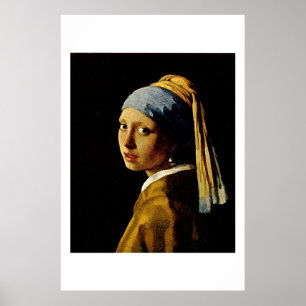 Affiche La fille avec un Turban / la fille avec l'oreille 