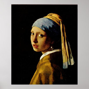 Affiche La fille avec un Turban / la fille avec l'oreille 