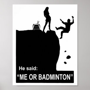 Affiche La Fille Choisit Badminton Plutôt Que Garçon