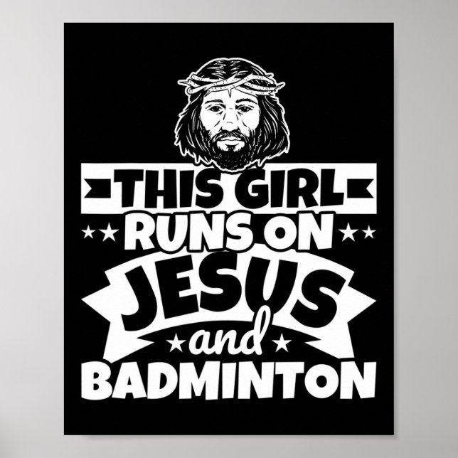 Affiche La Fille Coule Sur Jésus Et Badminton (Devant)