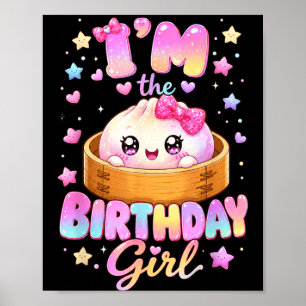 Affiche La fille d'anniversaire Kawaii Anime Dumpling Anni