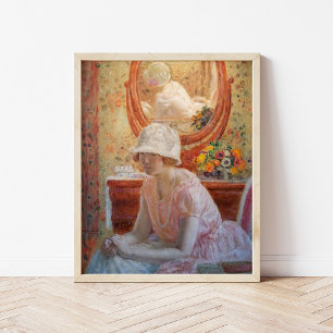 Affiche La fille devant un miroir Frederick Carl Friesek