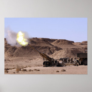 Affiche La flamme et la fumée sortent du museau