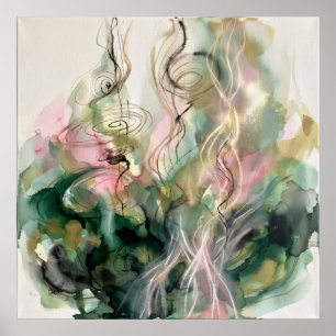 Affiche La Flamme Verte de l'Art Mural de l'Esprit du Cœur