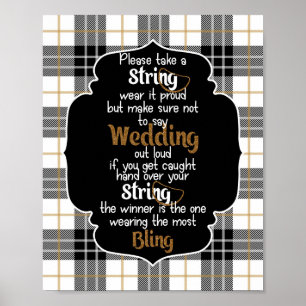 Affiche La flanelle du jeu de collier et la Fête des marié