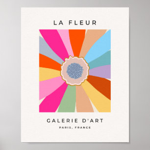 Affiche La Fleur 09 Retro Daisy Colorful Floral