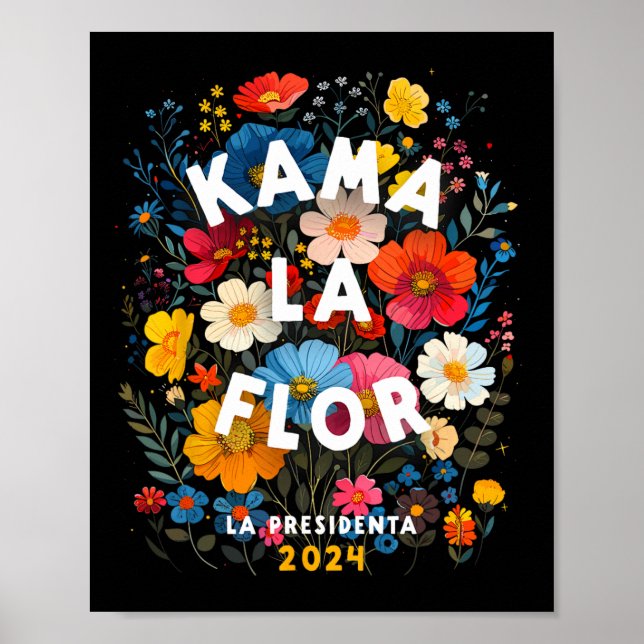 Affiche La Flor 2024 Kamala Walz 2024 Président Kamala-har (Devant)