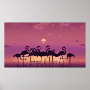 Affiche La Floride est épelée dans les jambes d'un troupea