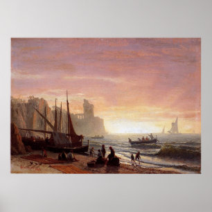 Affiche La flotte de pêche d'Albert Bierstadt