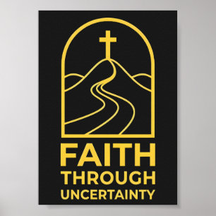 Affiche La foi chrétienne à travers l'incertitude Cross Hi
