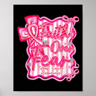 Affiche La foi en cancer du sein sur la coquette de la peu