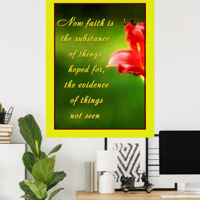 Affiche La foi est   (Bureau à domicile)